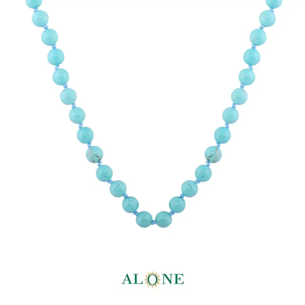 سنگ گره ای کوتاه 45 فیروزه ساده قطر 6