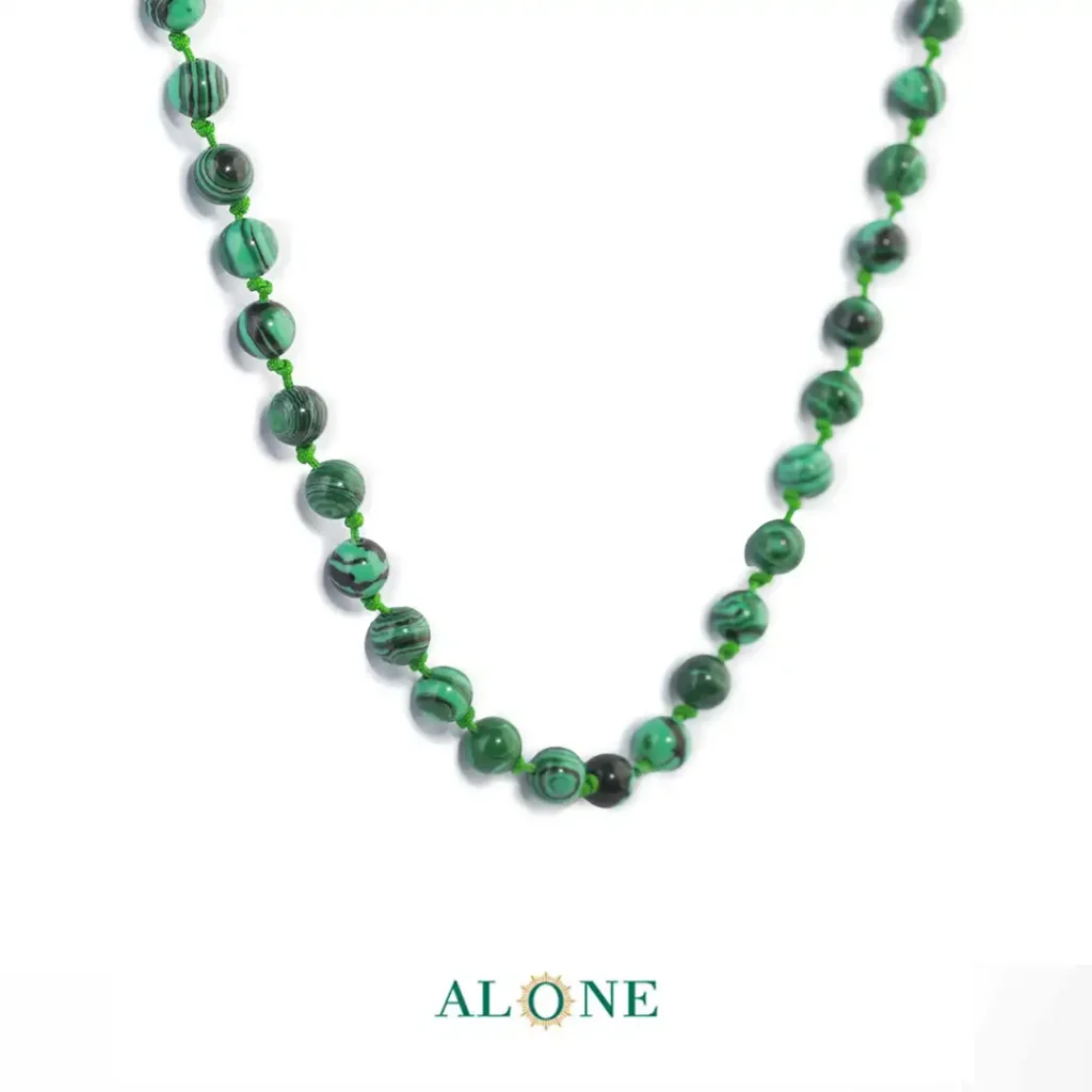 سنگ گره ای کوتاه 45 مالاکیت ساده قطر 6