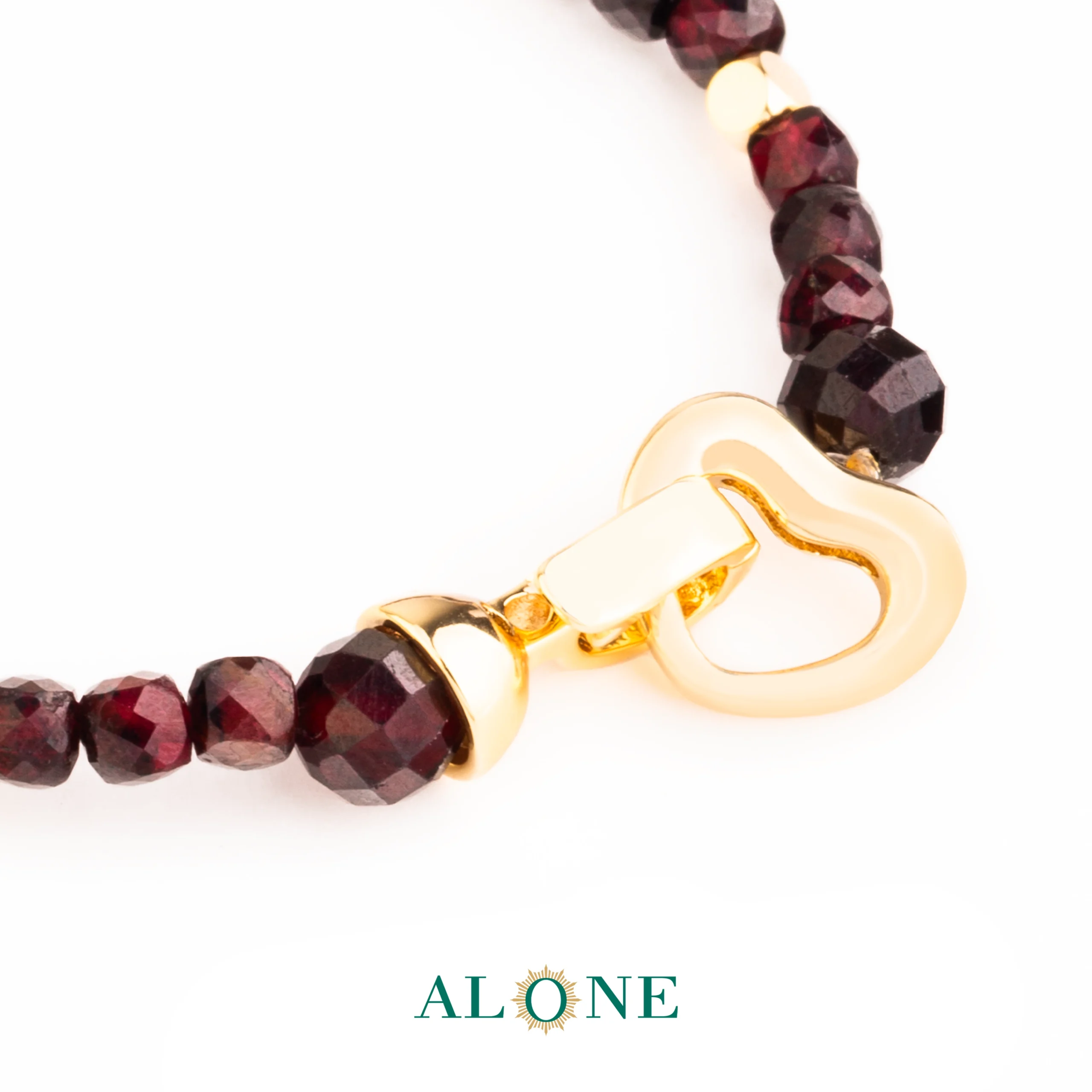 دستبند گارنت تراش مکعبی سایز 4 - Image 2