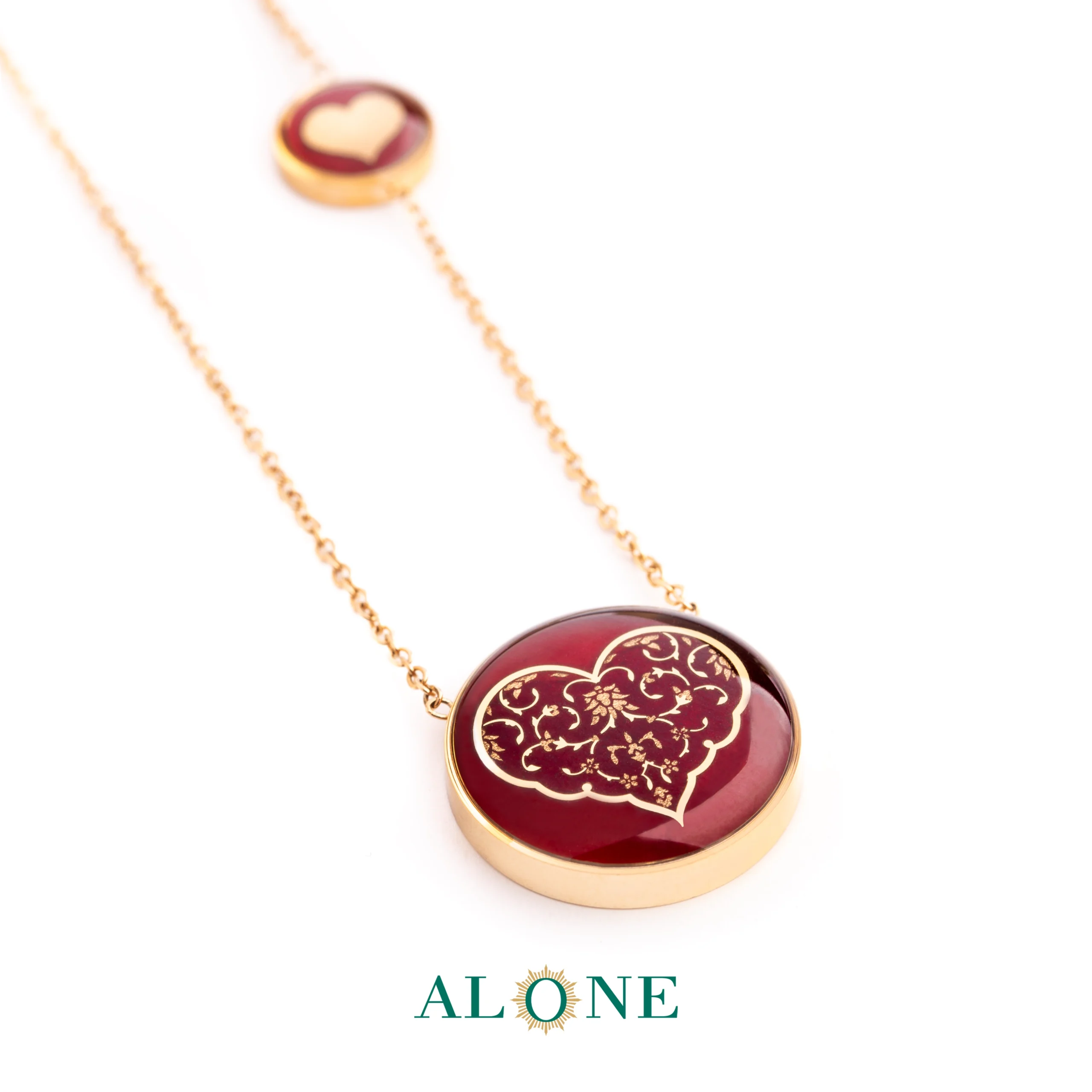 گردنبند هیبا زرشکی دلژین - Image 2