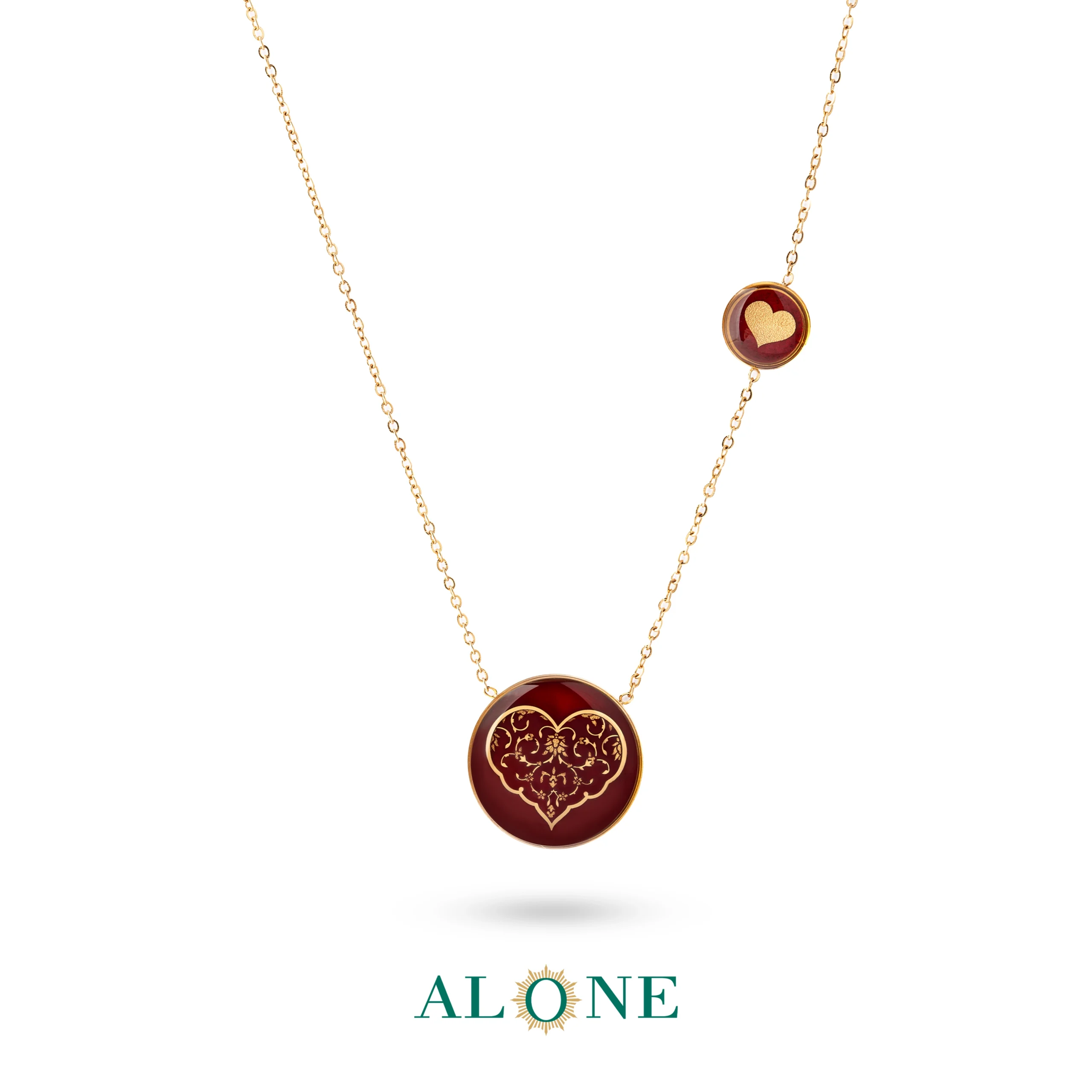 گردنبند هیبا زرشکی دلژین