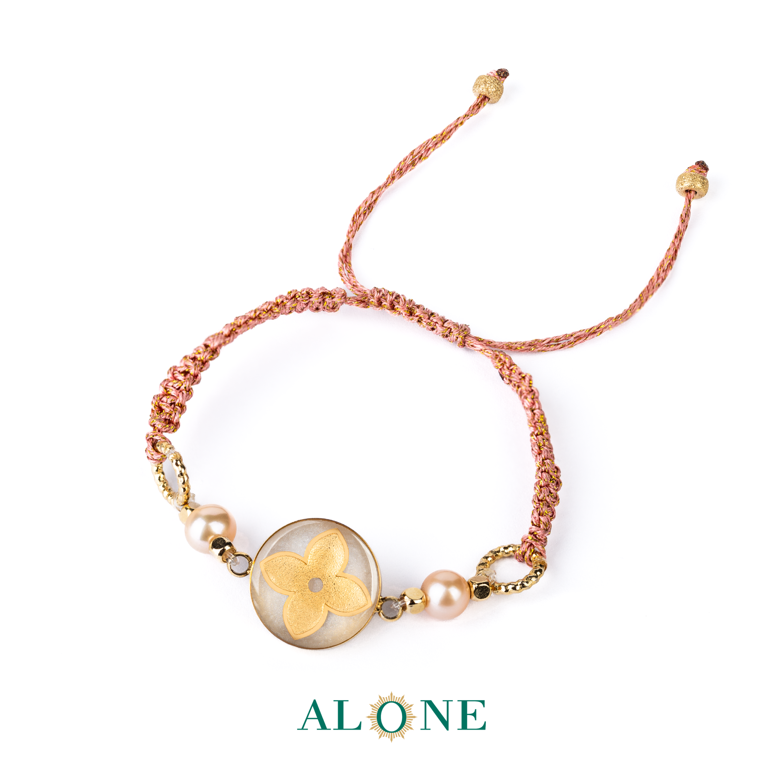 دستبند بافت مرواریدی صدفی هانا