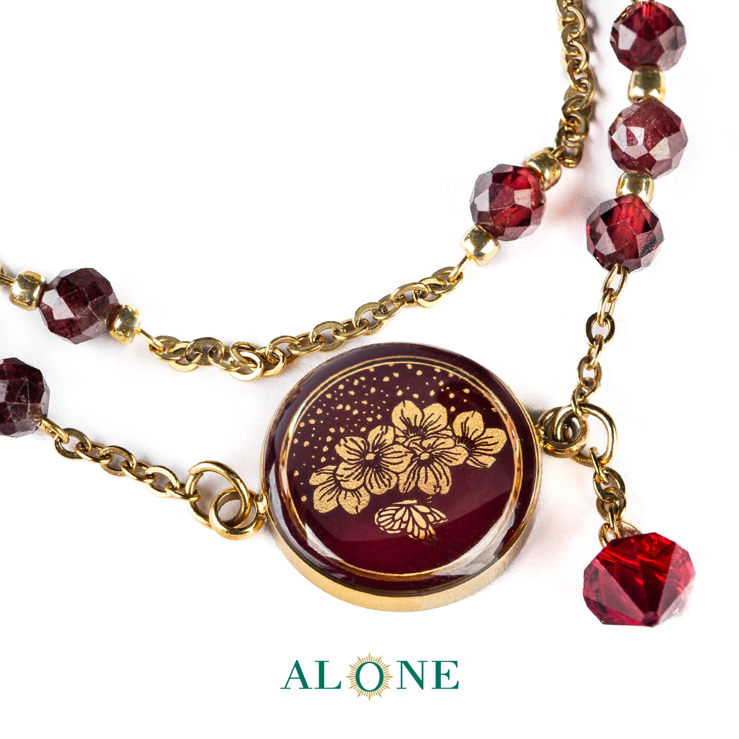 دستبند گارنت رامونا زرشکی سولین - Image 2