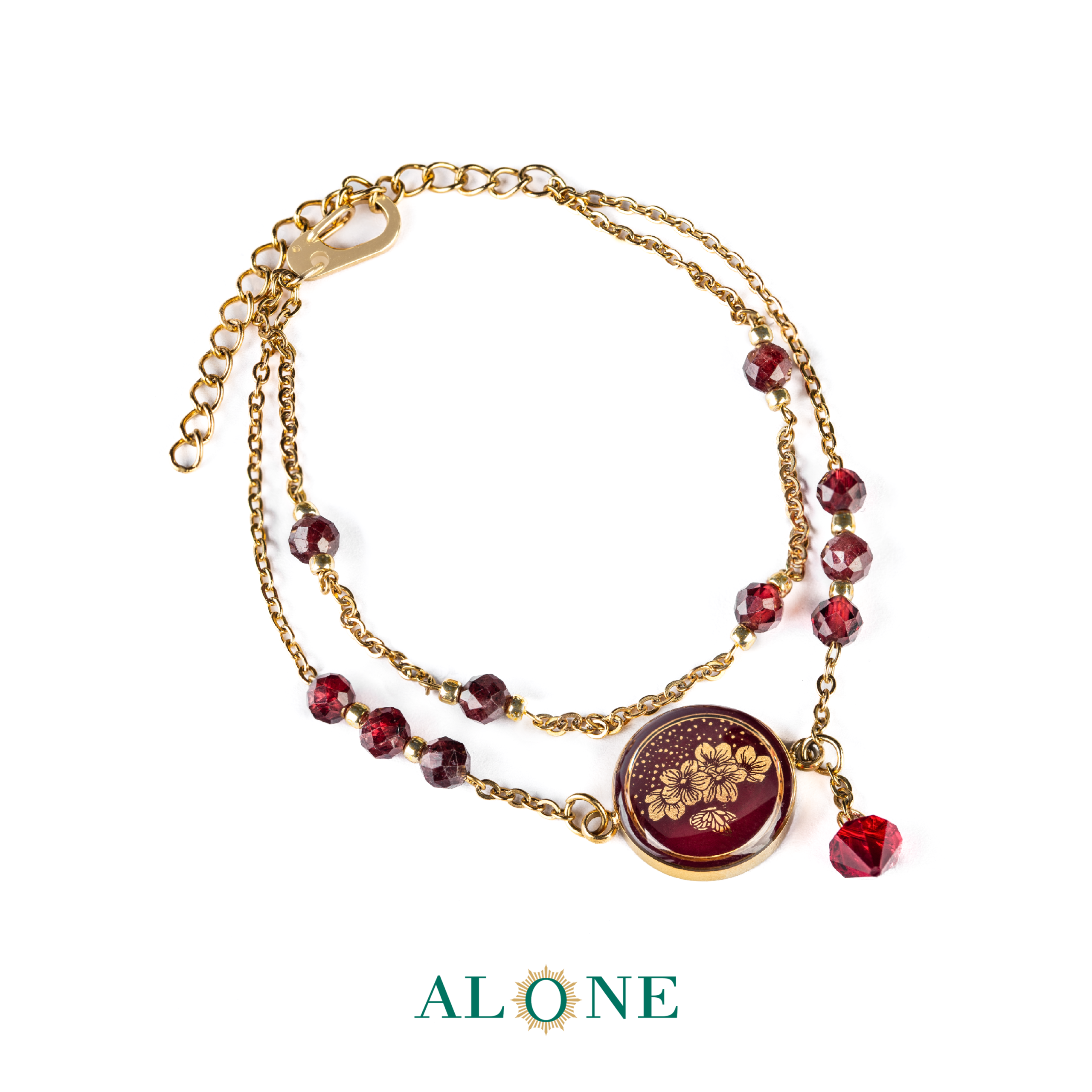 دستبند گارنت رامونا زرشکی سولین