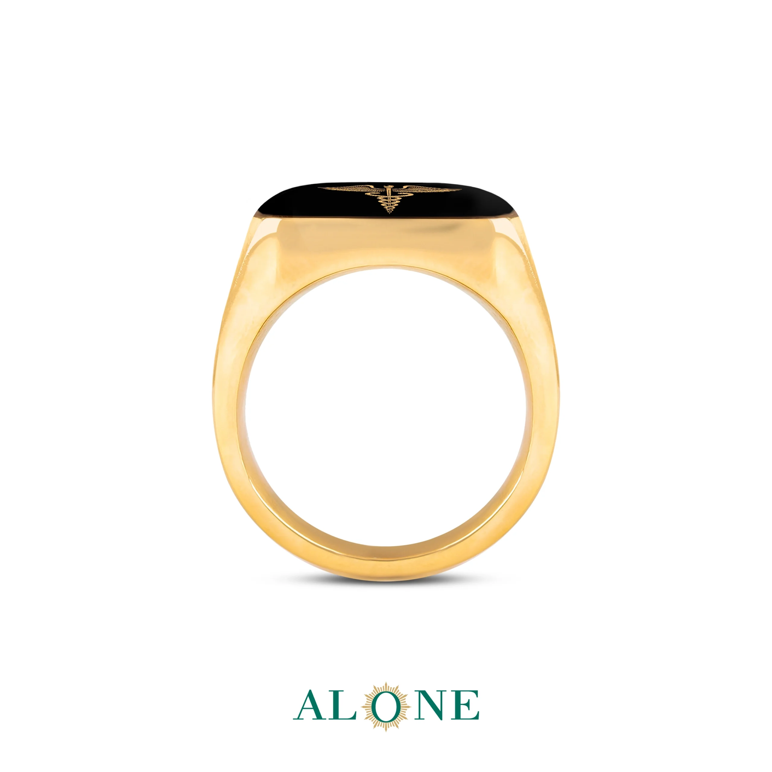 انگشتر مربع انیکس عصای هرمس