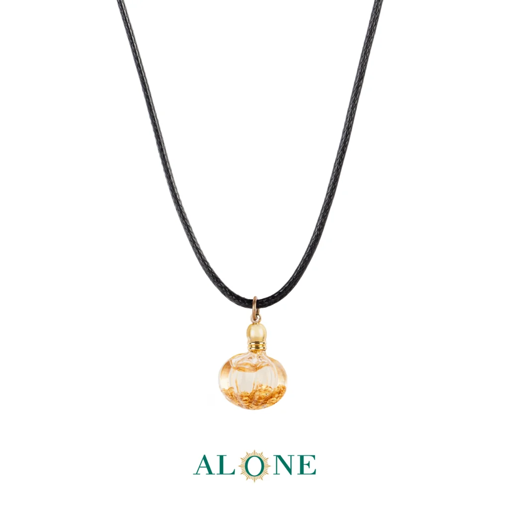 گردنبند شیشه ای گل