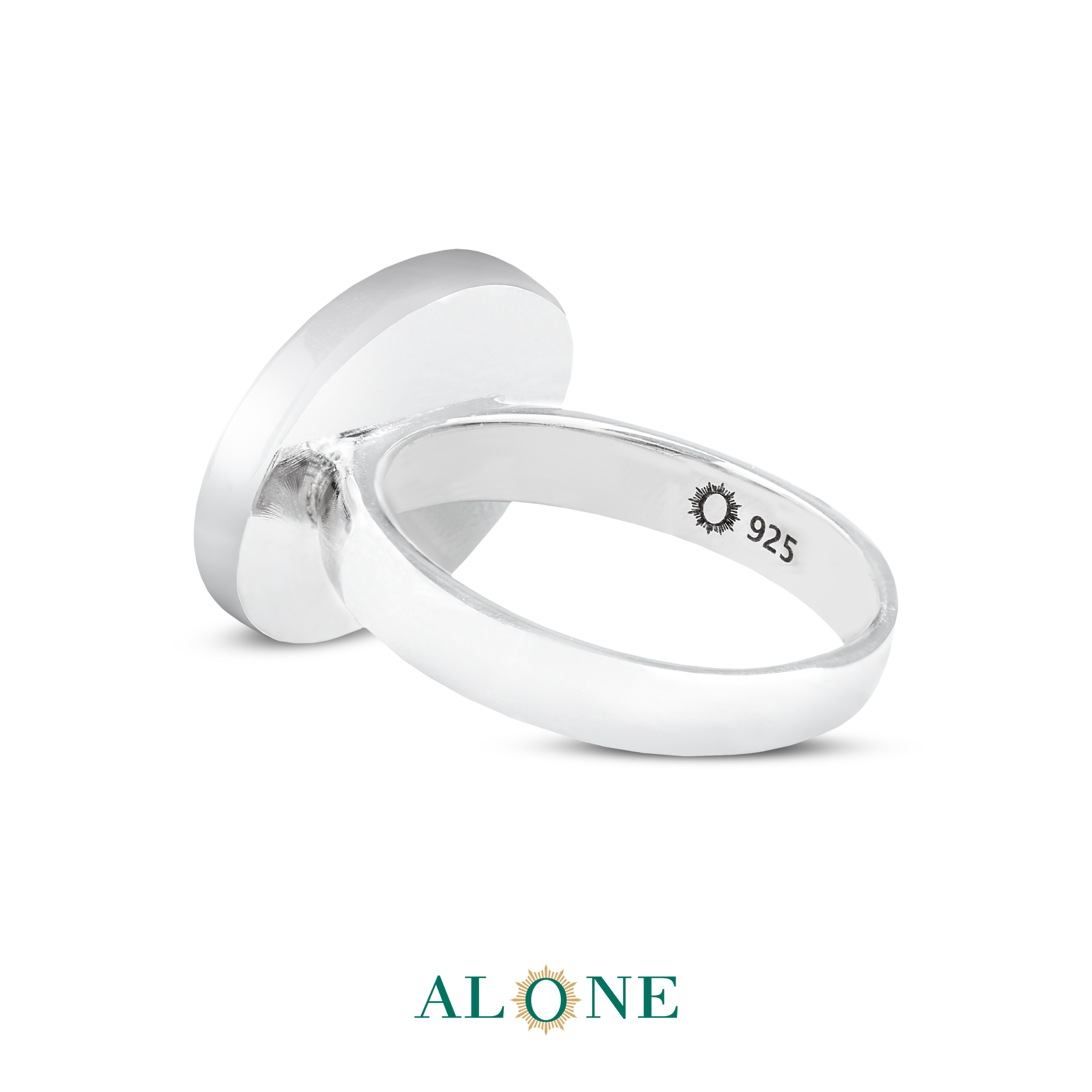 انگشتر نقره بیضی فروهر لاجورد (طرح 2)