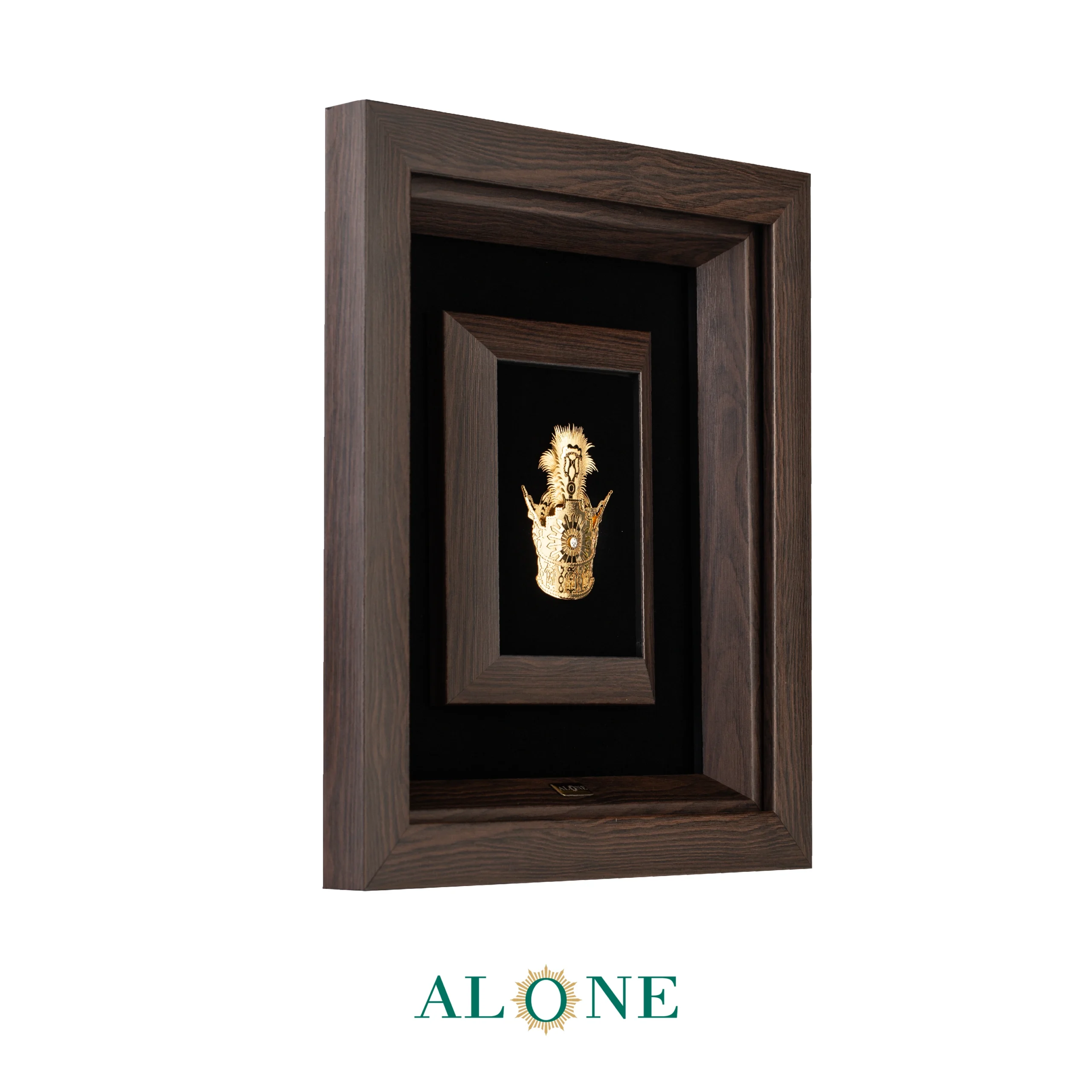 تابلو تاج قهوه ای 32*36