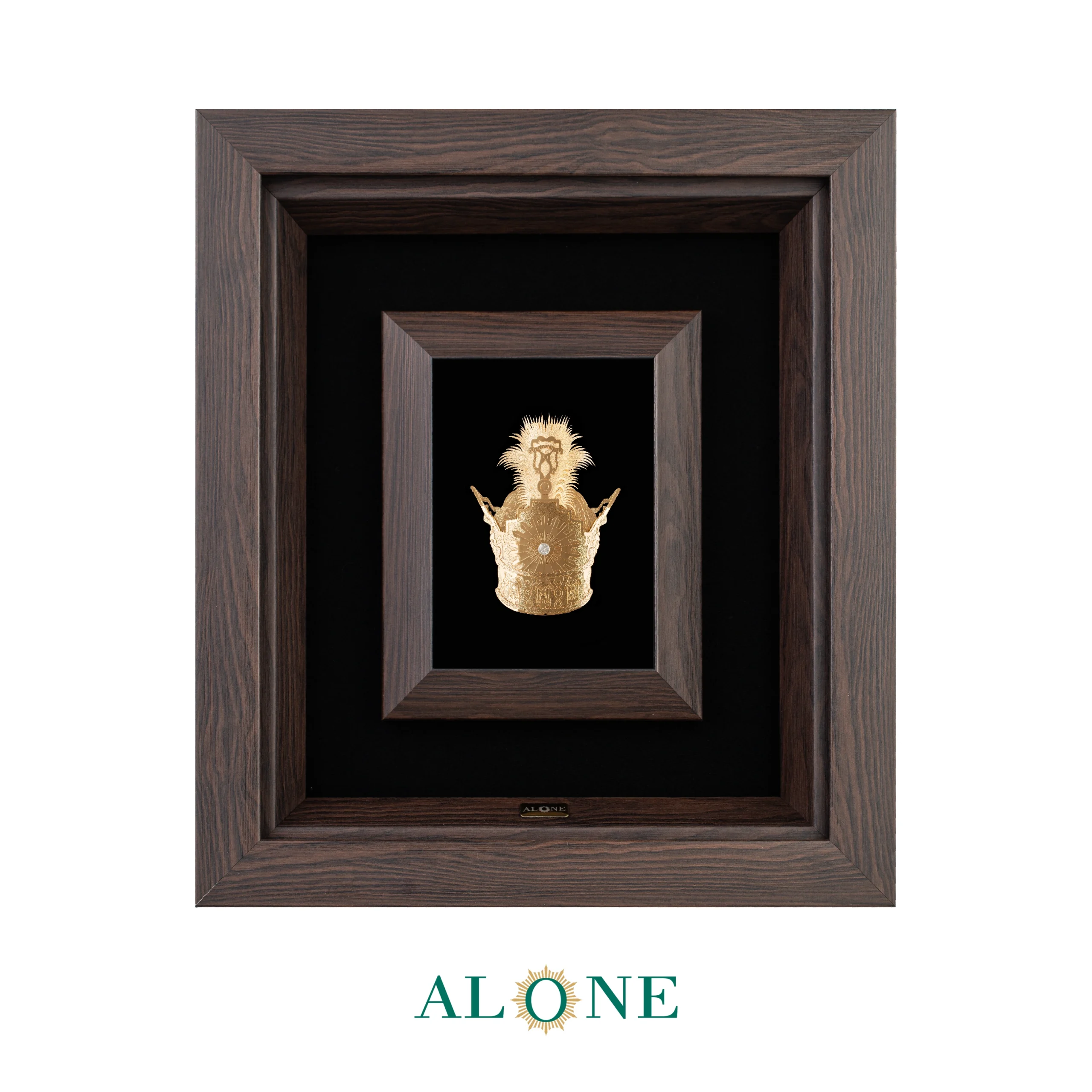 تابلو تاج قهوه ای 32*36