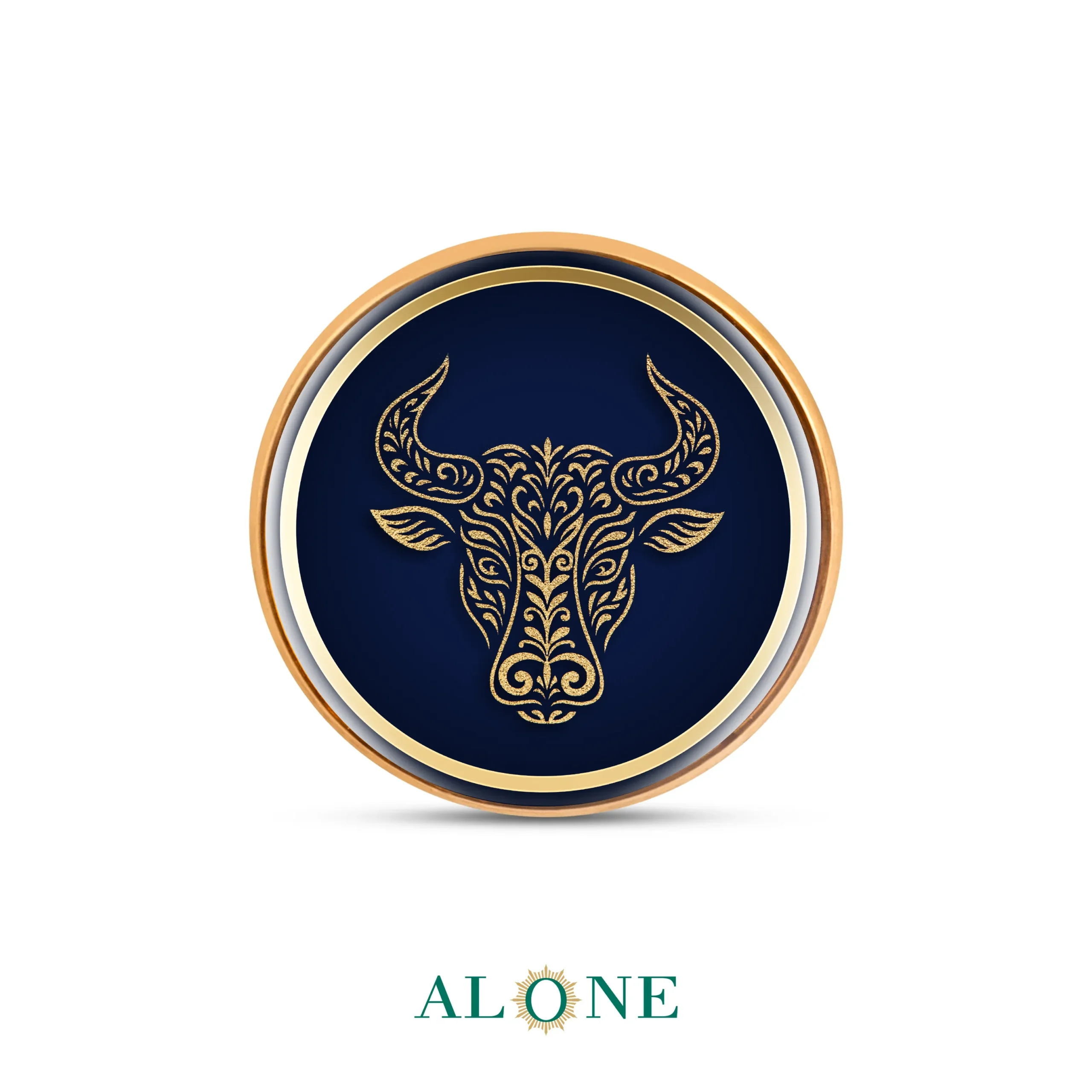 پلاک دستبند چرم زنانه گرد سایز 20 سرمه ای اردیبهشت