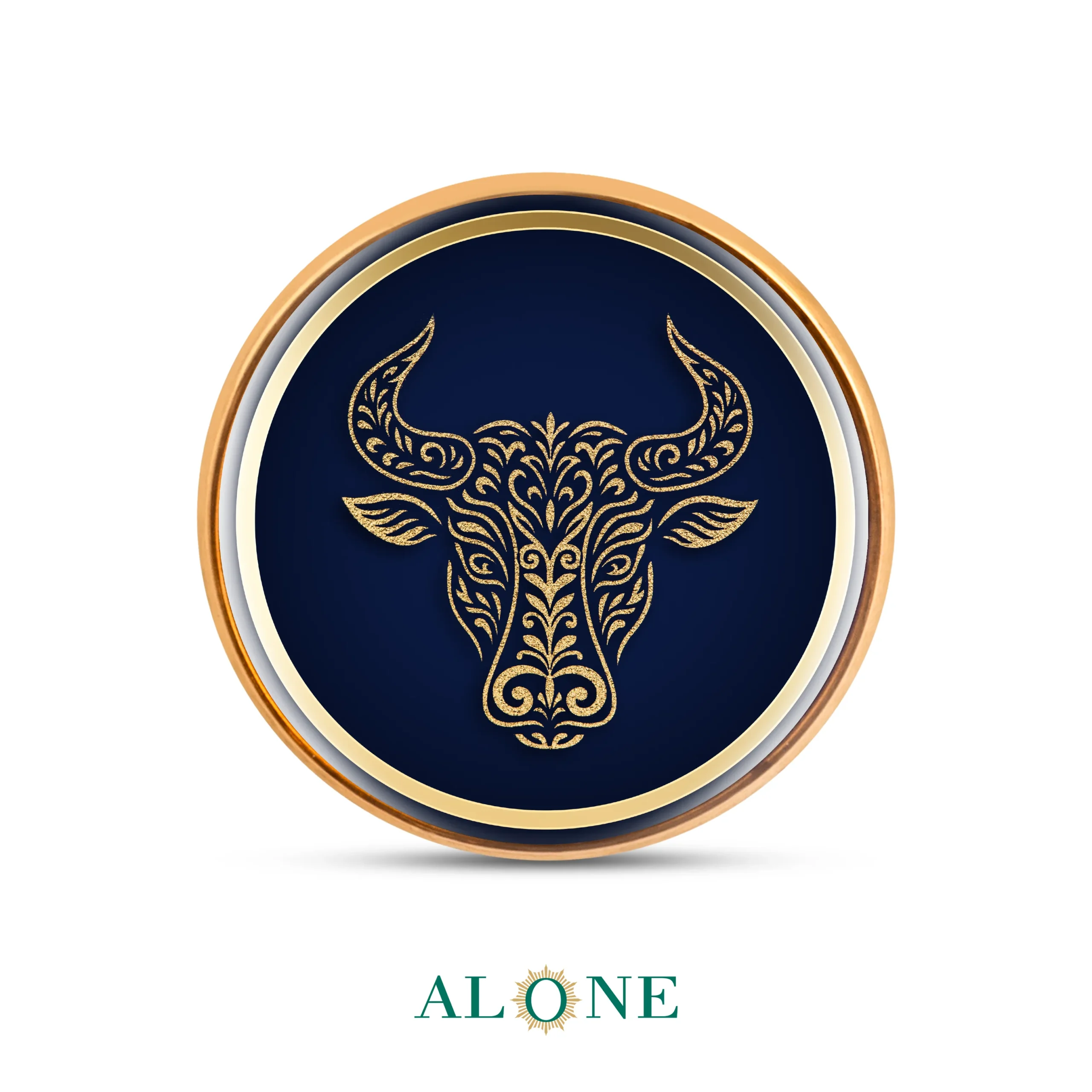 پلاک دستبند چرم مردانه گرد سایز 25 سرمه ای اردیبهشت